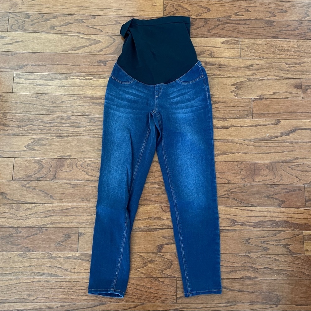 1822 Denim Dark Blue Maternity Skinny Jeans